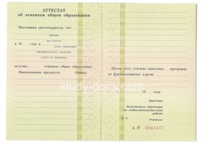 Аттестат за 9 класс 1995-2006 в Тольятти